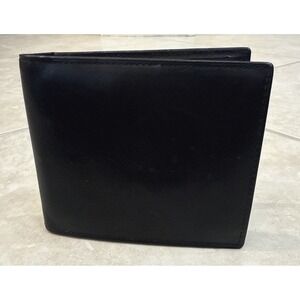 Dunhill London Black Leather Bifold‎ Wallet Made in Italy Coin pocket Luxe